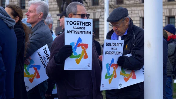 Solidariedade com os judeus britânicos assinar - LONDRES, INGLÊS - DEZEMBRO 10, 2019 — Fotografia de Stock