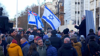 Londra 'daki İngiliz Yahudileri protesto yürüyüşü - Londra, İngiltere - 10 Aralık 2019