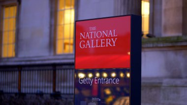 Ulusal Galeri Londra Getty girişi - Londra, Birleşik Krallık - 10 Aralık 2019