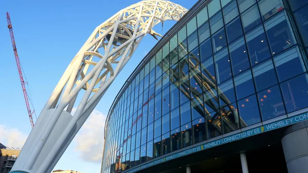 Moderna Fachada Del Estadio Wembley Londres Londres Reino Unido Diciembre — Foto de Stock