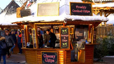 Londra 'daki Kış Harikalar Diyarı Noel Fuarı Hyde Park - Londra, İngiltere - 11 Aralık 2019