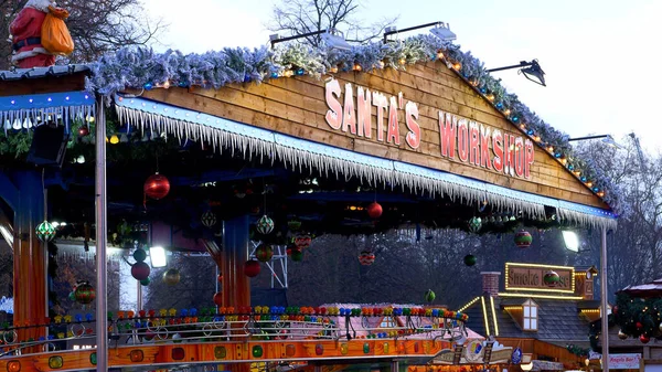 Winter Wonderland Kerstmarkt London Hyde Park Londen Verenigd Koninkrijk December — Stockfoto