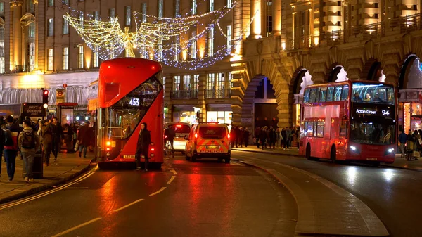 Street View London Christmas Time London Ηνωμένο Βασίλειο Δεκεμβρίου 2019 — Φωτογραφία Αρχείου