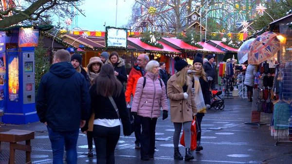 Populaire Kerstmarkt Winterwonderland Hyde Park Londen Londen Verenigd Koninkrijk December — Stockfoto