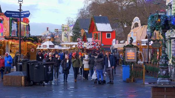 Winter Wonderland Kerstmarkt London Hyde Park Londen Verenigd Koninkrijk December — Stockfoto