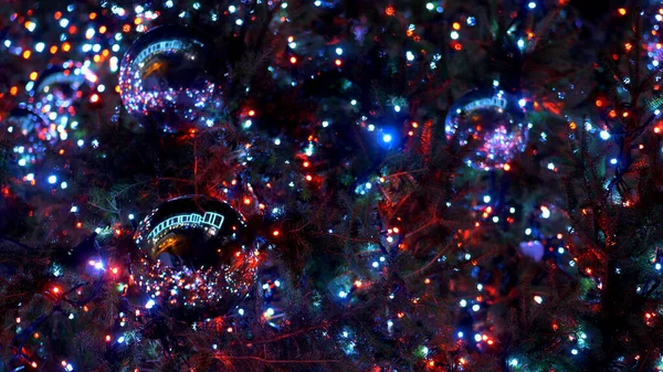 Красочный Фон Украшения Рождества Лондон Объединенный Кингдом Декабря 2019 — стоковое фото