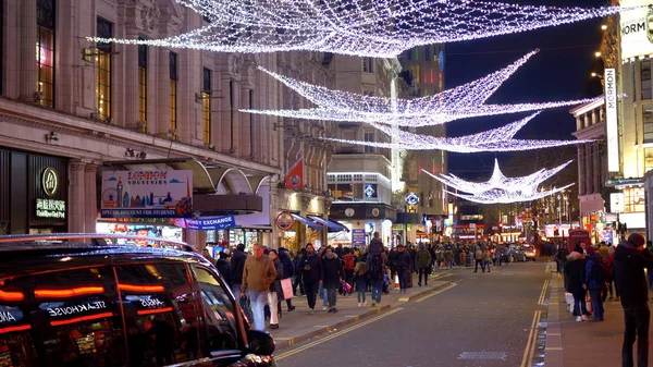 Straatdecoratie Coventry Street Londen Londen Verenigd Koninkrijk December 2019 — Stockfoto
