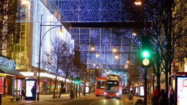 Oxford Street View London - Londra, Birleşik Krallık - 10 Aralık 2019