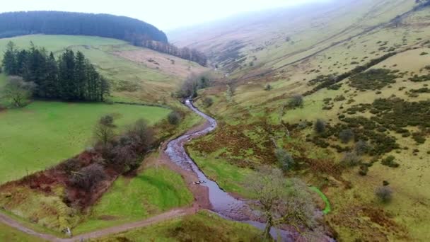 Vol Dessus Parc National Des Brecon Beacons Pays Galles Vue — Video