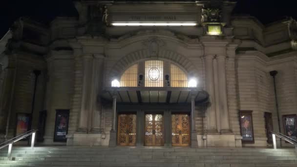 Usher Hall Edinburgh Night Edinburgh Egyesült Királyság Január 2020 — Stock videók