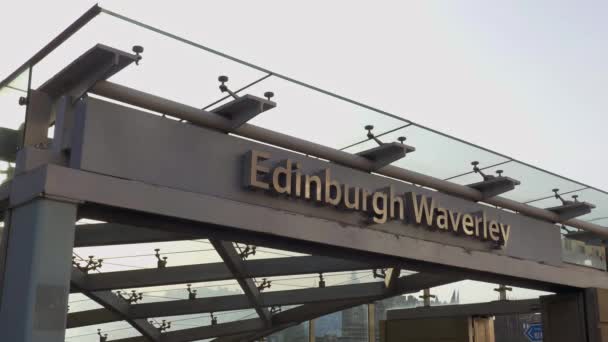Edimburgo Estación Waverly Edimburgo Reino Unido Enero 2020 — Vídeo de stock