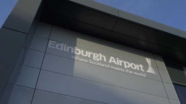 Edinburgh Airport Scotland Edinburgh Ηνωμένο Βασίλειο Ιανουαρίου 2020 — Αρχείο Βίντεο