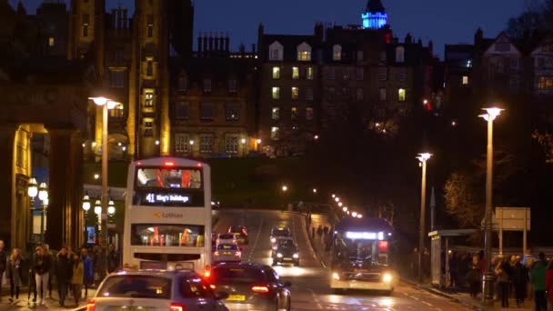 Cityscapes Edinburgh Szkocja Edynburg Wielka Brytania Stycznia 2020 — Wideo stockowe