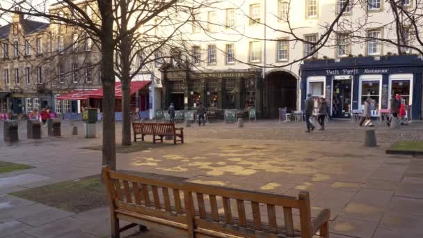 Belo Grassmarket Edimburgo Edinburgh Reino Unido Janeiro 2020 — Vídeo de Stock