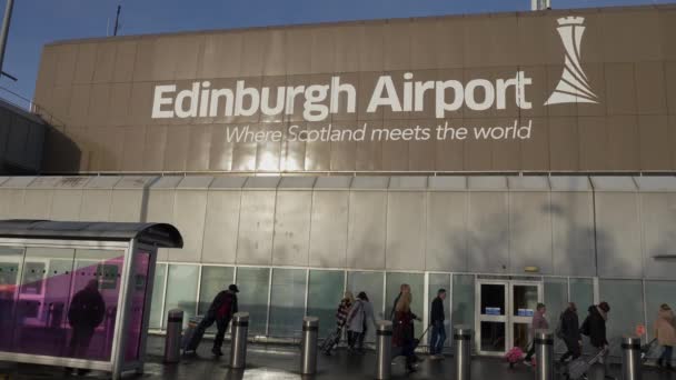 Terminal Principal Del Aeropuerto Edimburgo Edimburgo Reino Unido Enero 2020 — Vídeo de stock