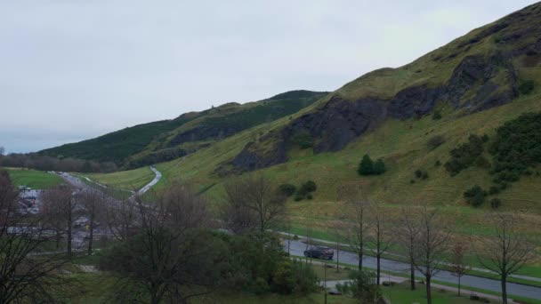 Holyrood Park Dans Quartier Historique Édimbourg Photographie Voyage — Video