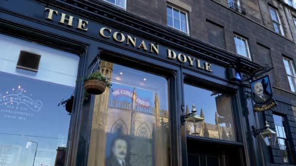 Pub Conan Doyle Edimbourg Edinburgh Royaume Uni Janvier 2020 — Video