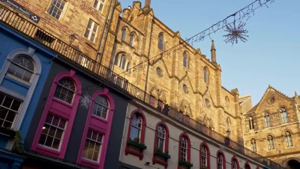 Paesaggi Urbani Edimburgo Scozia Edinburgh Regno Unito Gennaio 2020 — Video Stock