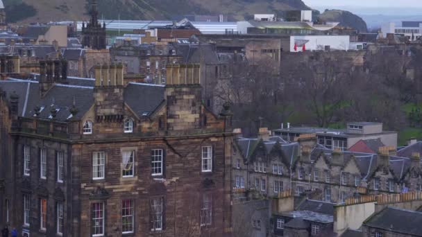 Cityscapes Edinburgh Scotland Edinburgh Verenigd Koninkrijk Januari 2020 — Stockvideo