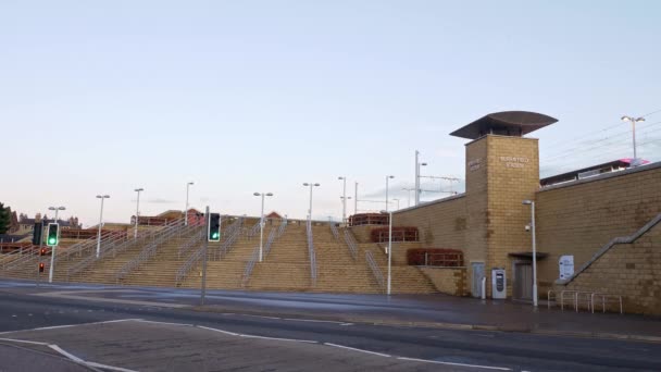 Stazione Del Tram Murrayfield Edimburgo Edinburgh Regno Unito Gennaio 2020 — Video Stock