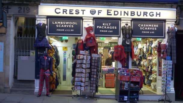 Crest Edinburgh Old Town Edinburgh Royaume Uni Janvier 2020 — Video