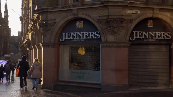 Célèbre Magasin Jenners Édimbourg Edinburgh Royaume Uni Janvier 2020 — Video