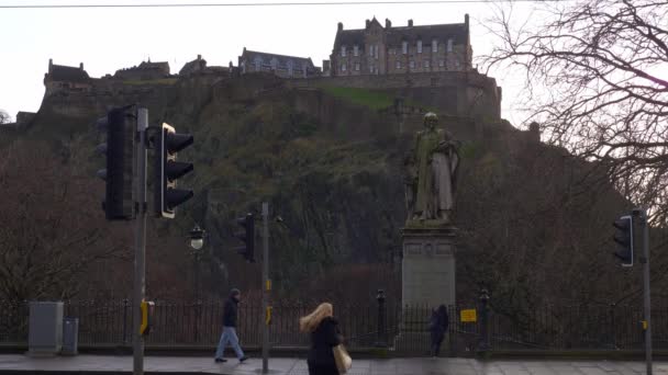 Cityscapes Edinburgh Szkocja Edynburg Wielka Brytania Stycznia 2020 — Wideo stockowe