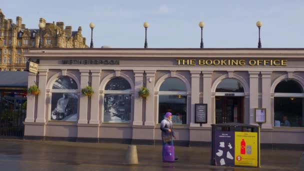 Booking Office Pub Edinburgh Edimburgo Reino Unido Enero 2020 — Vídeos de Stock