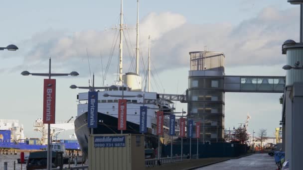 Edinburgh Daki Royal Yacht Britannia Edinburgh Ngiltere Ocak 2020 — Stok video