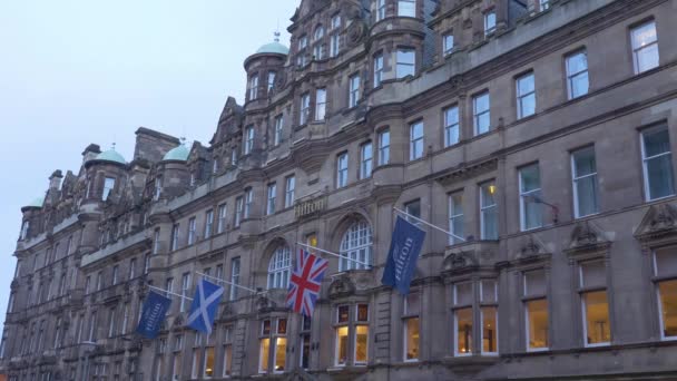 Hilton Hotel Edinburgh Old Town Edinburgh Großbritannien Januar 2020 — Stockvideo