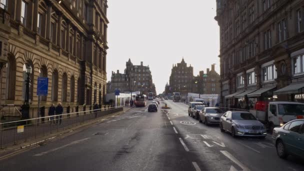 Street View Princes Street Edinburgh Edinburgh United Kingdom January 2020 — Stock Video