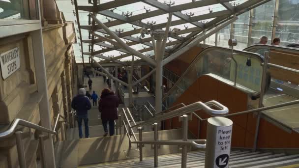 Edinburgh Waverly Stazione Ferroviaria Edinburgh Regno Unito Gennaio 2020 — Video Stock