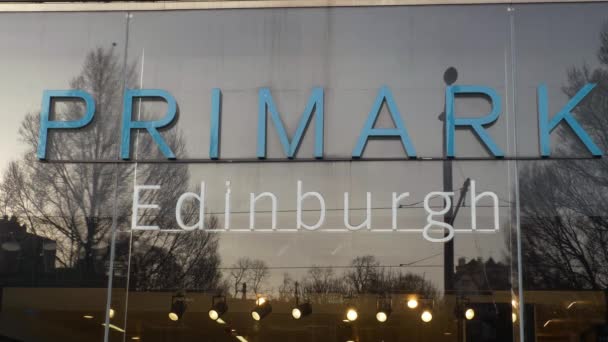 Primark Edinburgh Bevásárlóközpont Edinburgh Egyesült Királyság Január 2020 — Stock videók