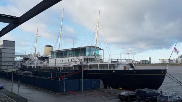 Royal Yacht Britannia Edinburgh Edynburg Wielka Brytania Stycznia 2020 — Wideo stockowe