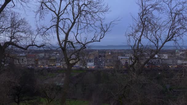 Cityscapes Edinburgh Scotland Edinburgh United Kingdom January 2020 — ストック動画