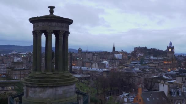 Cityscapes Edinburgh Scotland Edinburgh United Kingdom January 2020 — ストック動画