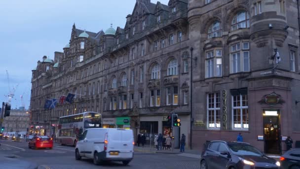 Paesaggi Urbani Edimburgo Scozia Edinburgh Regno Unito Gennaio 2020 — Video Stock