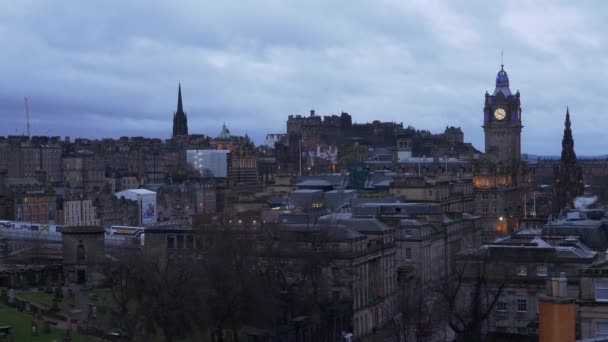 Cityscapes Edinburgh Scotland Travel Footage — Stock Video