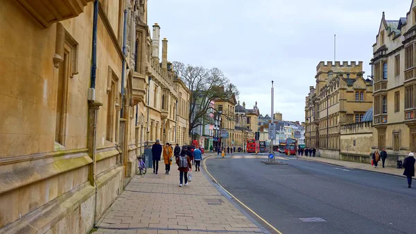 Pohledy na město Oxford v Anglii - Oxford, Anglie - 3. ledna 2020 — Stock fotografie