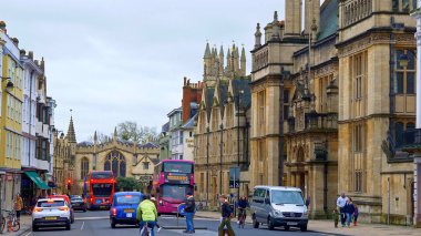 Queens Lane Otobüs Durağı, Oxford, İngiltere - OXFord, İngiltere - 3 Ocak 2020