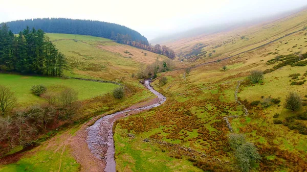 Parque Nacional Brecon Beacons en Gales - vista aérea — Foto de Stock