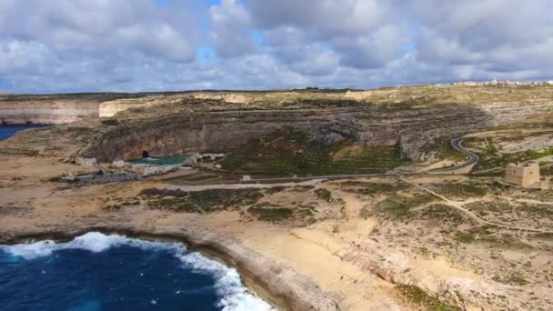 Isola Gozo Malta Dall Alto Riprese Aeree — Video Stock