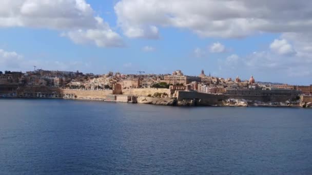 Luftaufnahme Über Malta Und Der Stadt Valletta Luftaufnahmen — Stockvideo