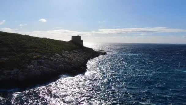 Ilha Gozo Malta Cima Imagens Aéreas — Vídeo de Stock