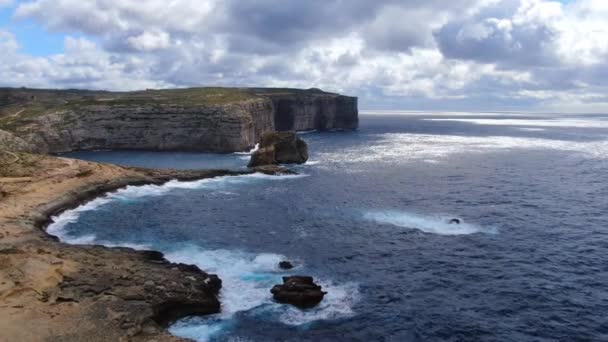 Isla Gozo Malta Desde Arriba Imágenes Aéreas — Vídeo de stock