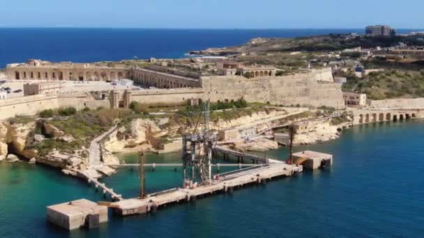 Aerial View Malta City Valletta Aerial Footage — Stock Video