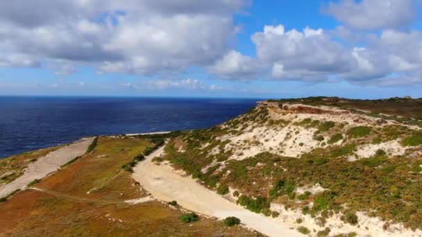 Isla Gozo Malta Desde Arriba Imágenes Aéreas — Vídeo de stock