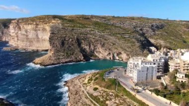 Gozo Adası - Malta yukarıdan - hava görüntüsü