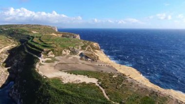 Gozo Adası - Malta yukarıdan - hava görüntüsü