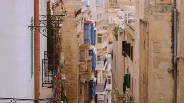 Valletta Malta 'da dar sokaklar - Valletta, Malta - 5 Mart 2020